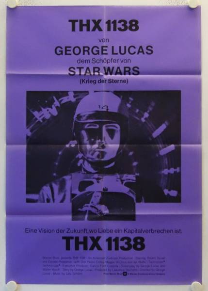 THX 1138 originales Filmplakat aus der Schweiz